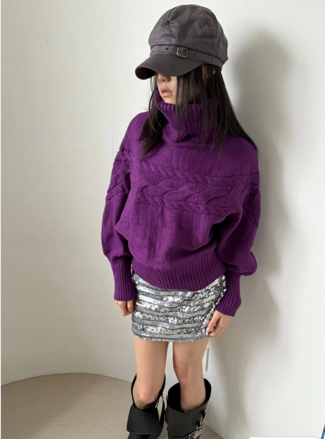 [팁씨] plum twist turtle top  상품이미지1