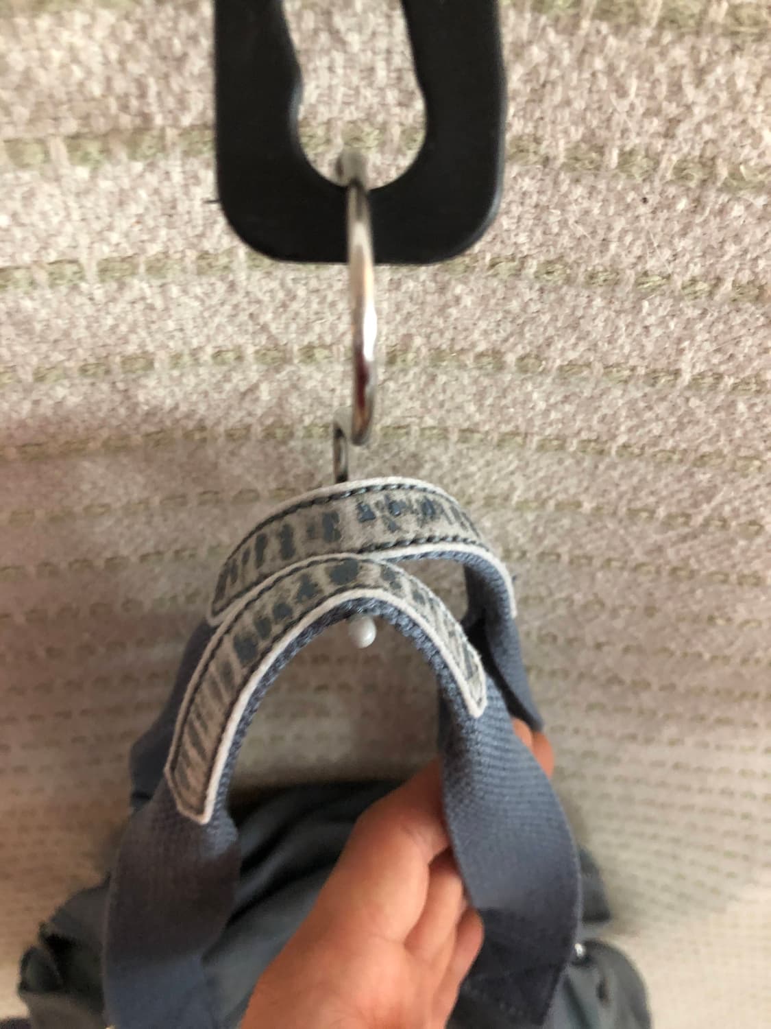 빈티지 키플링 Y2K 그레이 블루 나일론 숄더백 토트백 크로스백 상품이미지4