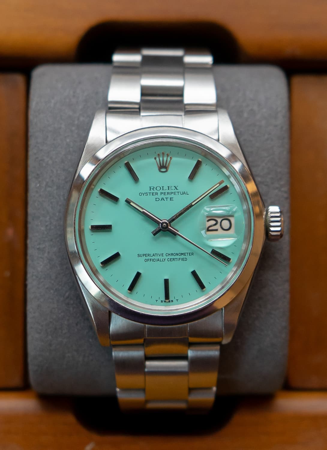 롤렉스 오이스터 퍼페츄얼 데이트 1500 티파니 블루 빈티지 시계 상품이미지1