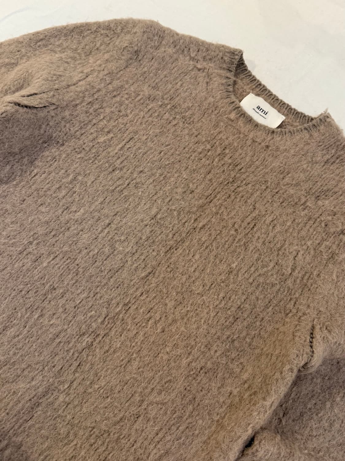 22FW 아미 브러쉬드 알파카 울 니트 베이지 상품이미지3