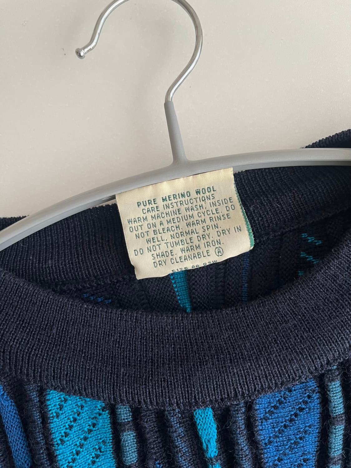 Toorallie 쿠지st 빈티지 케이블 블루 니트 메리노울 상품이미지4