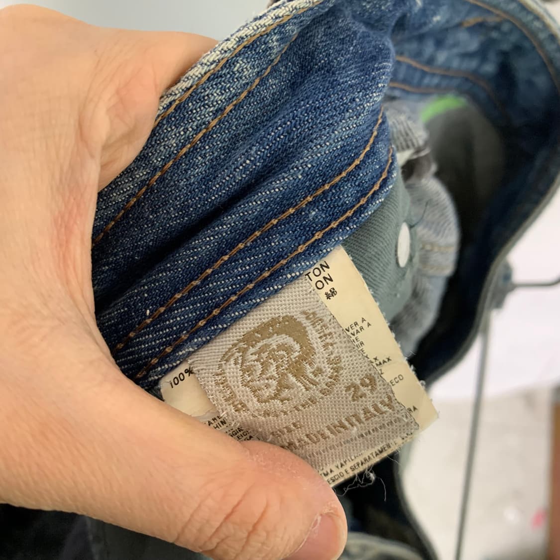 디젤 빈티지 지퍼 포켓 워싱 데님 팬츠 청바지 29-30인치 y2k  상품이미지7