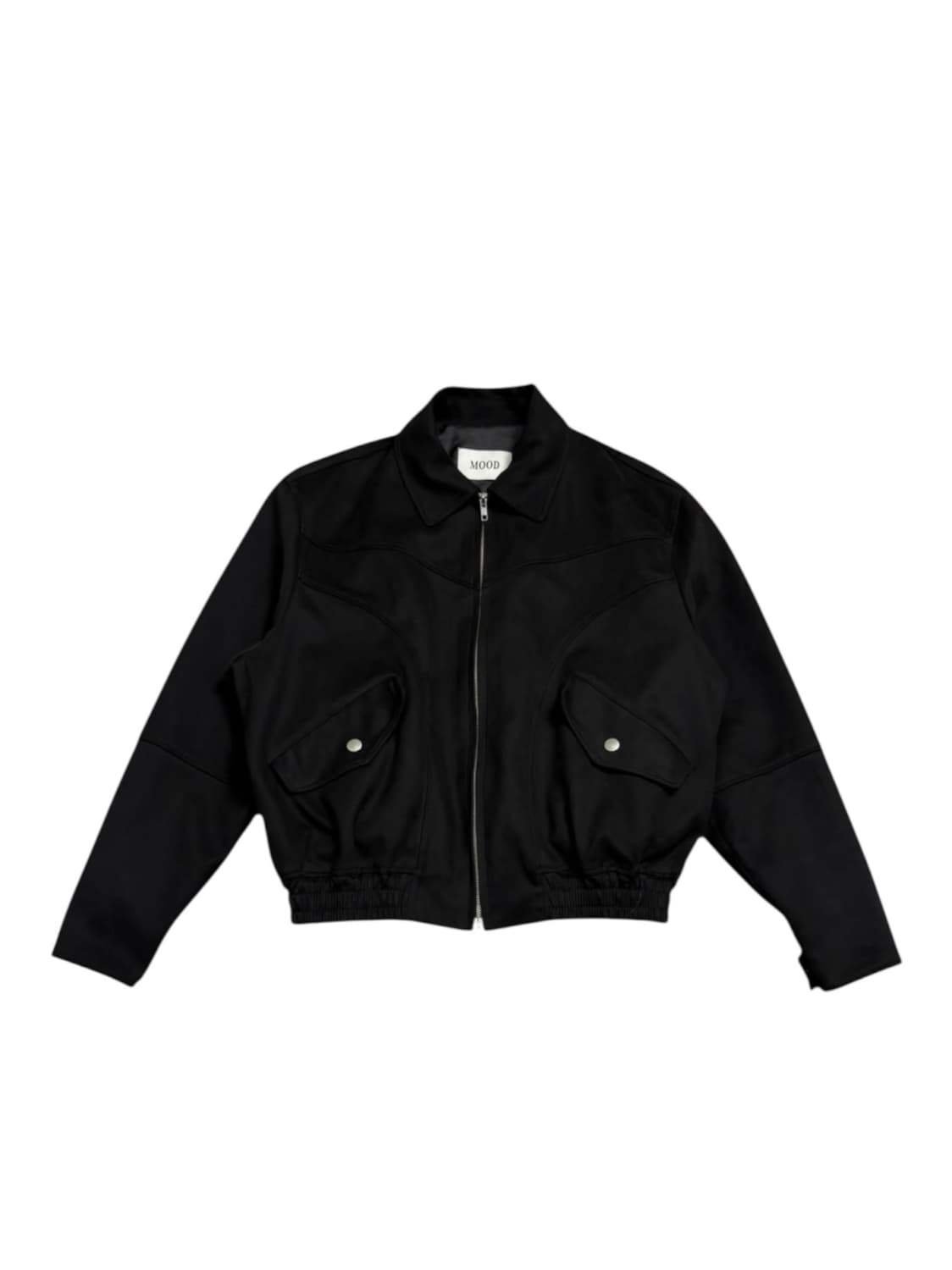 엘무드 울 블루종 자켓 블랙 상품이미지2