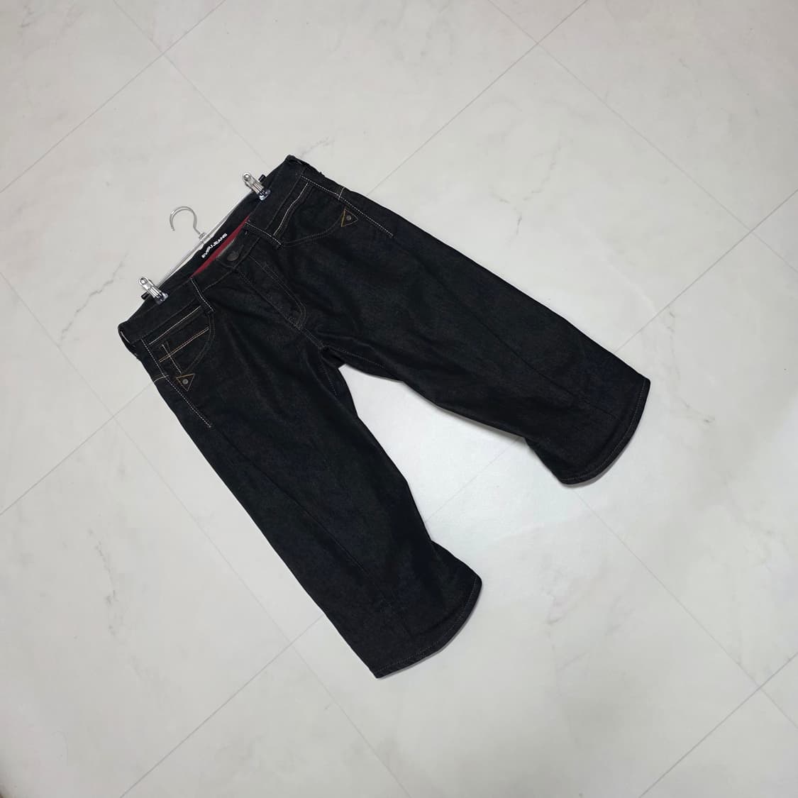 30 에비수 신치백 데님 카프리팬츠 7부 반바지 상품이미지3