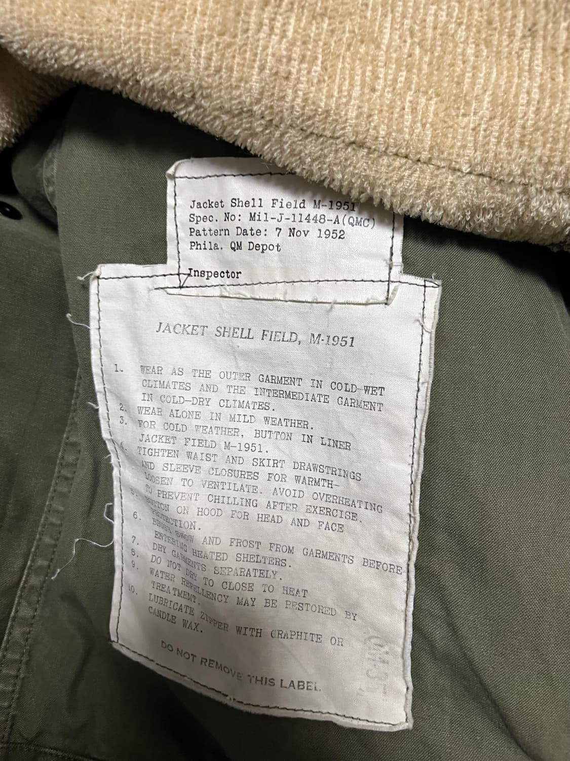 50s M-51 필드 자켓 상품이미지5