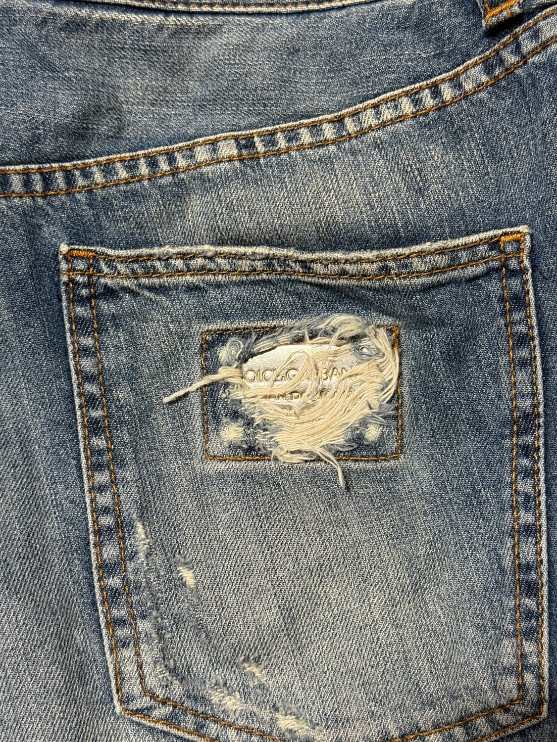 돌체앤가바나 빈티지 디스트로이드 데님 팬츠 상품이미지5