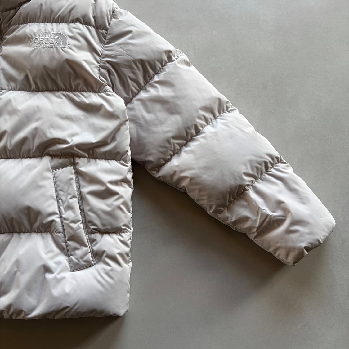 [XS]노스페이스 로프티 구스다운 패딩 자켓 화이트 샌드 상품이미지5