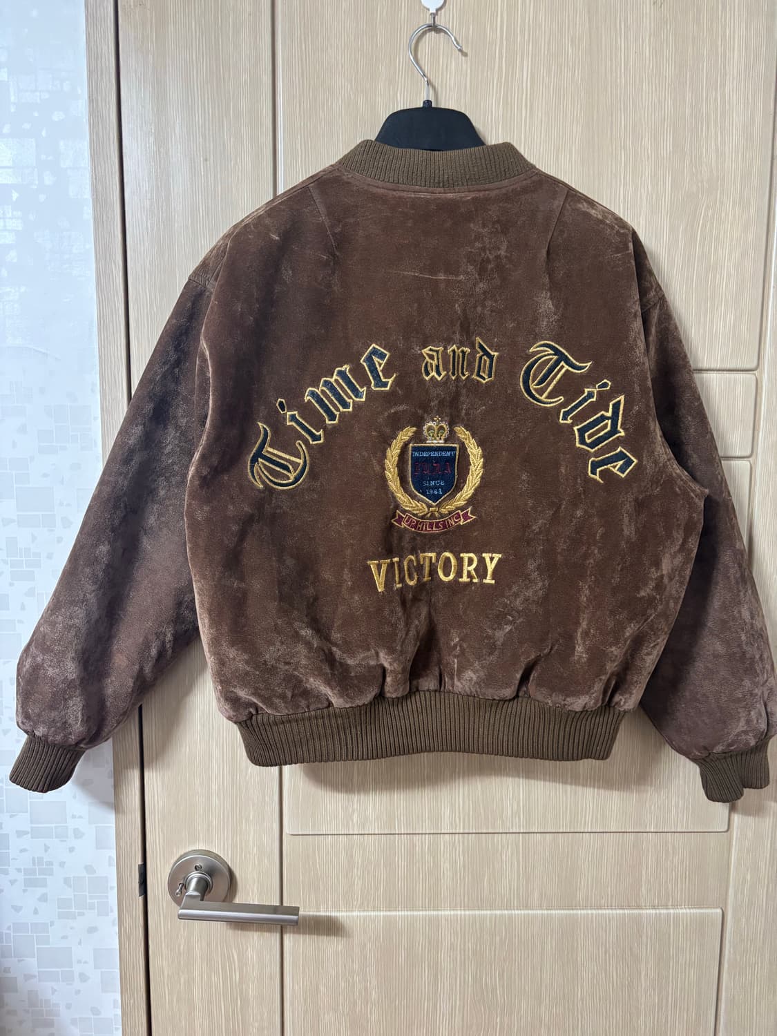 빈티지 브라운 스웨이드 봄버 가죽 양면 자켓 상품이미지4