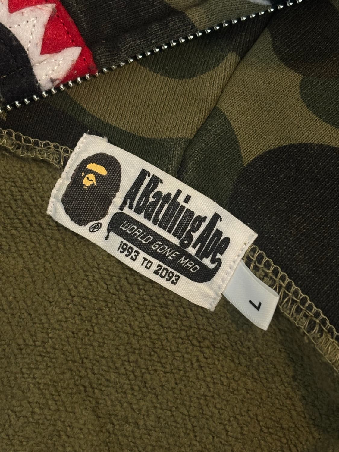 [L] 베이프 PONR 1st 샤크후드 녹계 상품이미지9