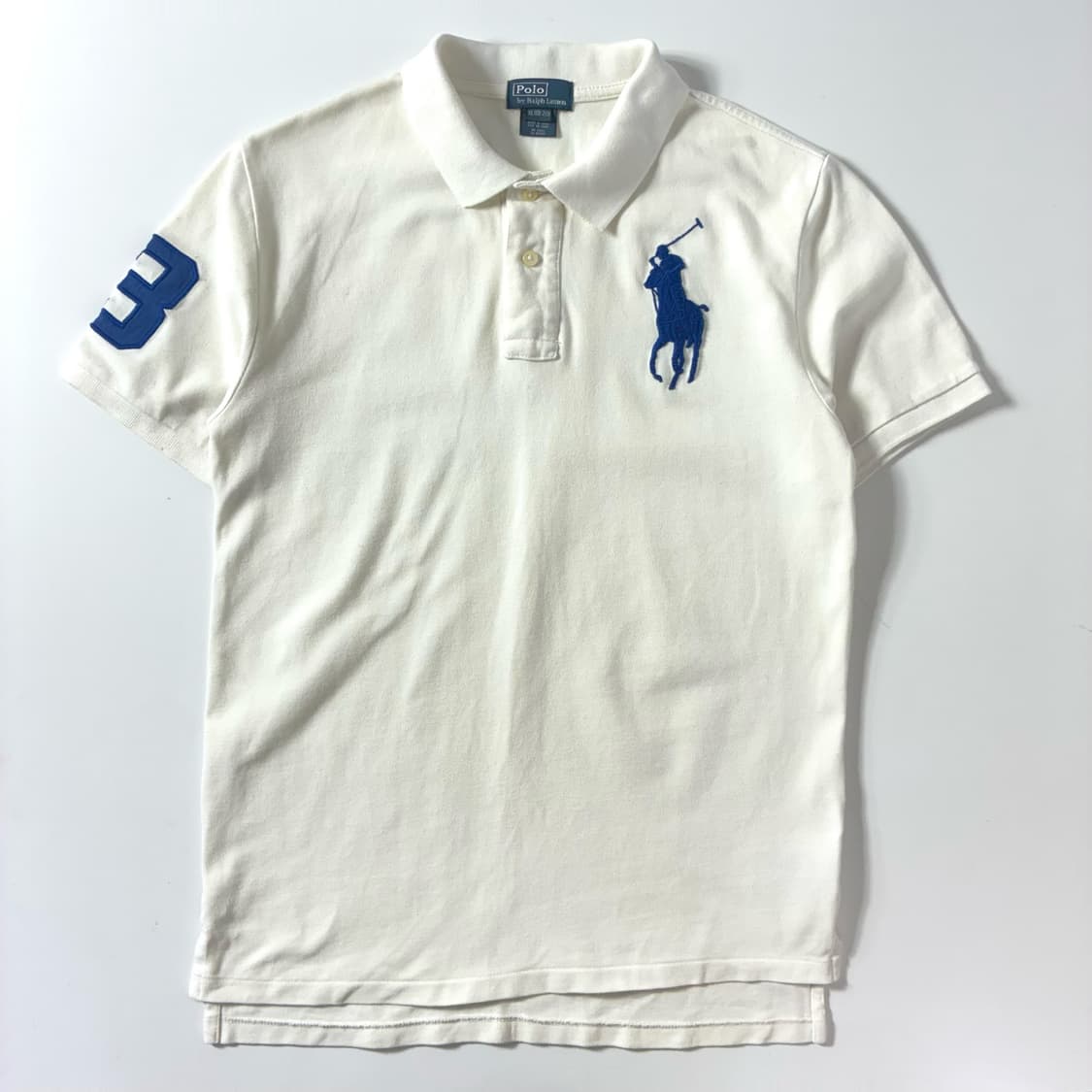 Polo  폴로 랄프로렌 빅포니 코튼 화이트 카라 반팔 티셔츠 상품이미지1
