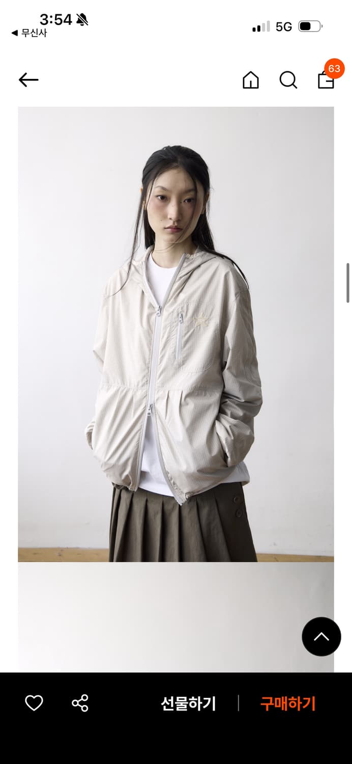 더콜디스트모먼트 체크 바람막이 상품이미지2