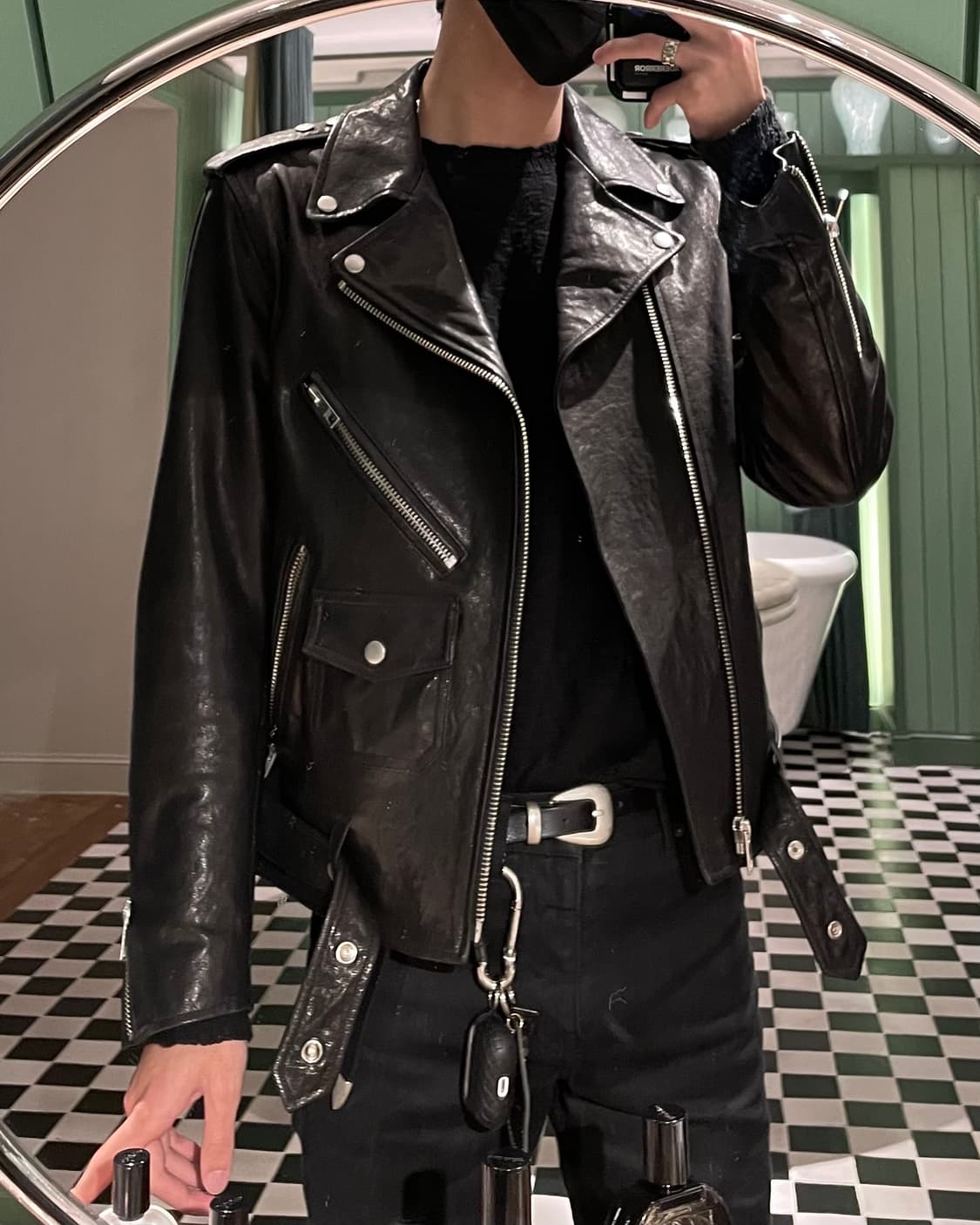 롤링스튜디오 시드 바이커 자켓 램스킨 M 라이더자켓 레더자켓 상품이미지7