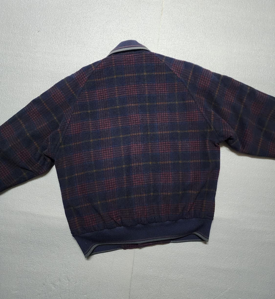 80's 올드스쿨 제일모직 갤럭시 체크 패턴 봄버 자켓 상품이미지4