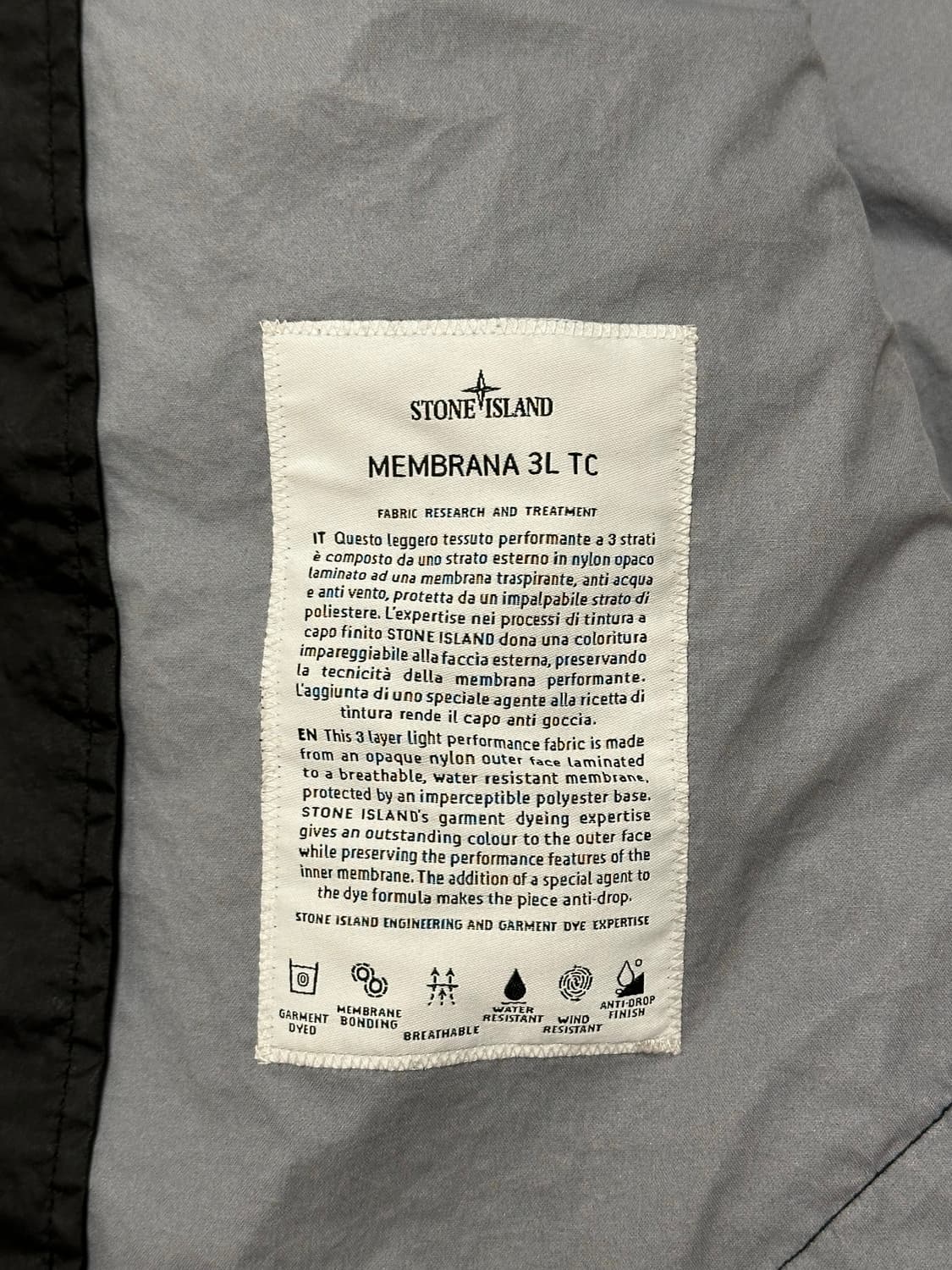 스톤아일랜드 멤브라나 자켓 24ss XL(105-110) 블랙 상품이미지2