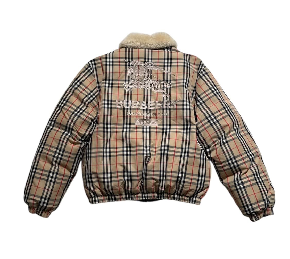 슈프림 X 버버리 22SS 노바체크 셔링 칼라 다운 푸퍼 상품이미지2