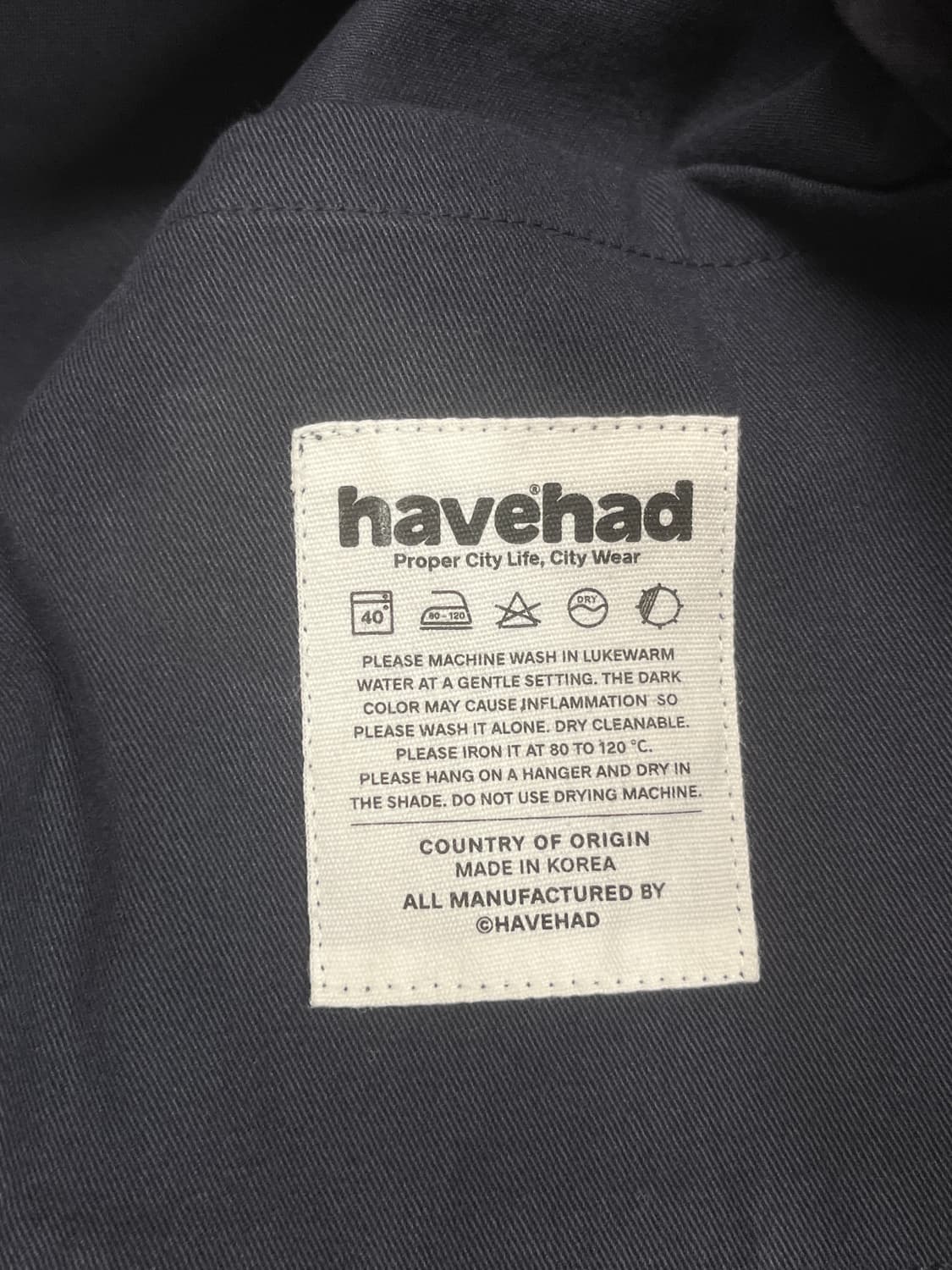 [3] havehad 헤브헤드 시티 워커 클럽 자켓 네이비 상품이미지4