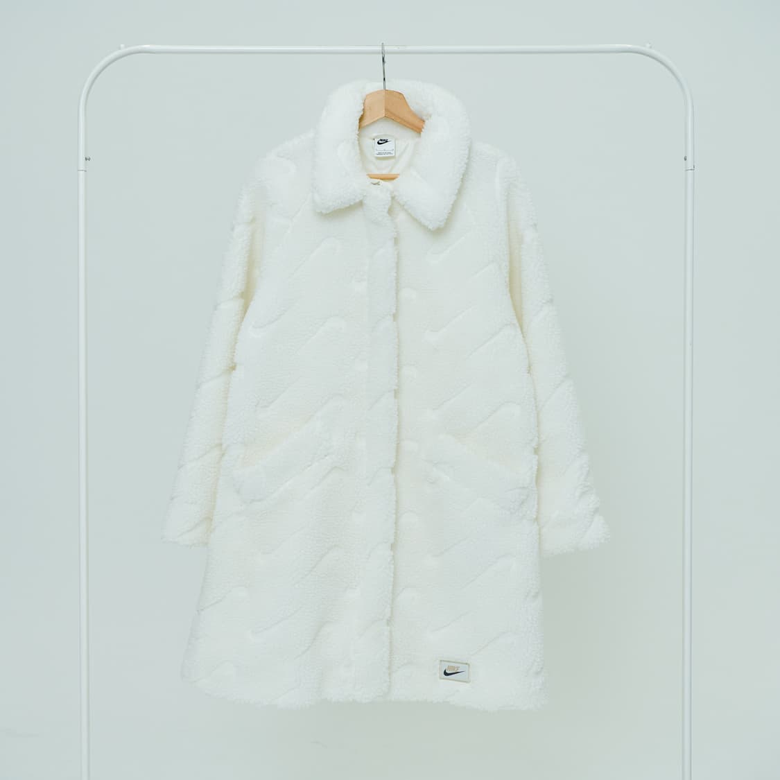 나이키 아이콘 클래쉬 셰르파 플리스 자켓 스우시 롱 후리스 상품이미지1