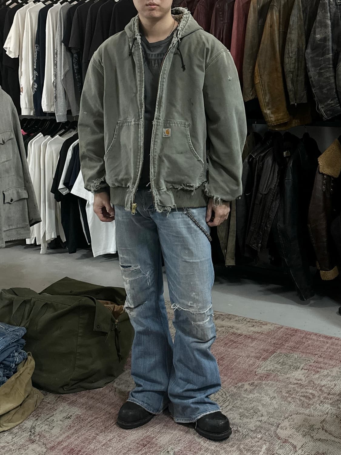 OG 칼하트 하드에이징 액티브 자켓 칼하트 후드자켓 상품이미지2