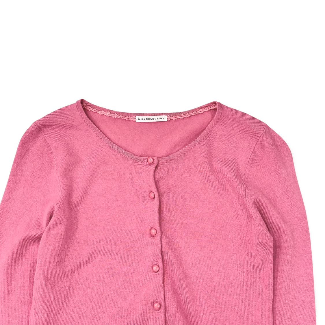 Pink Basic Cotton Cardigan 상품이미지3