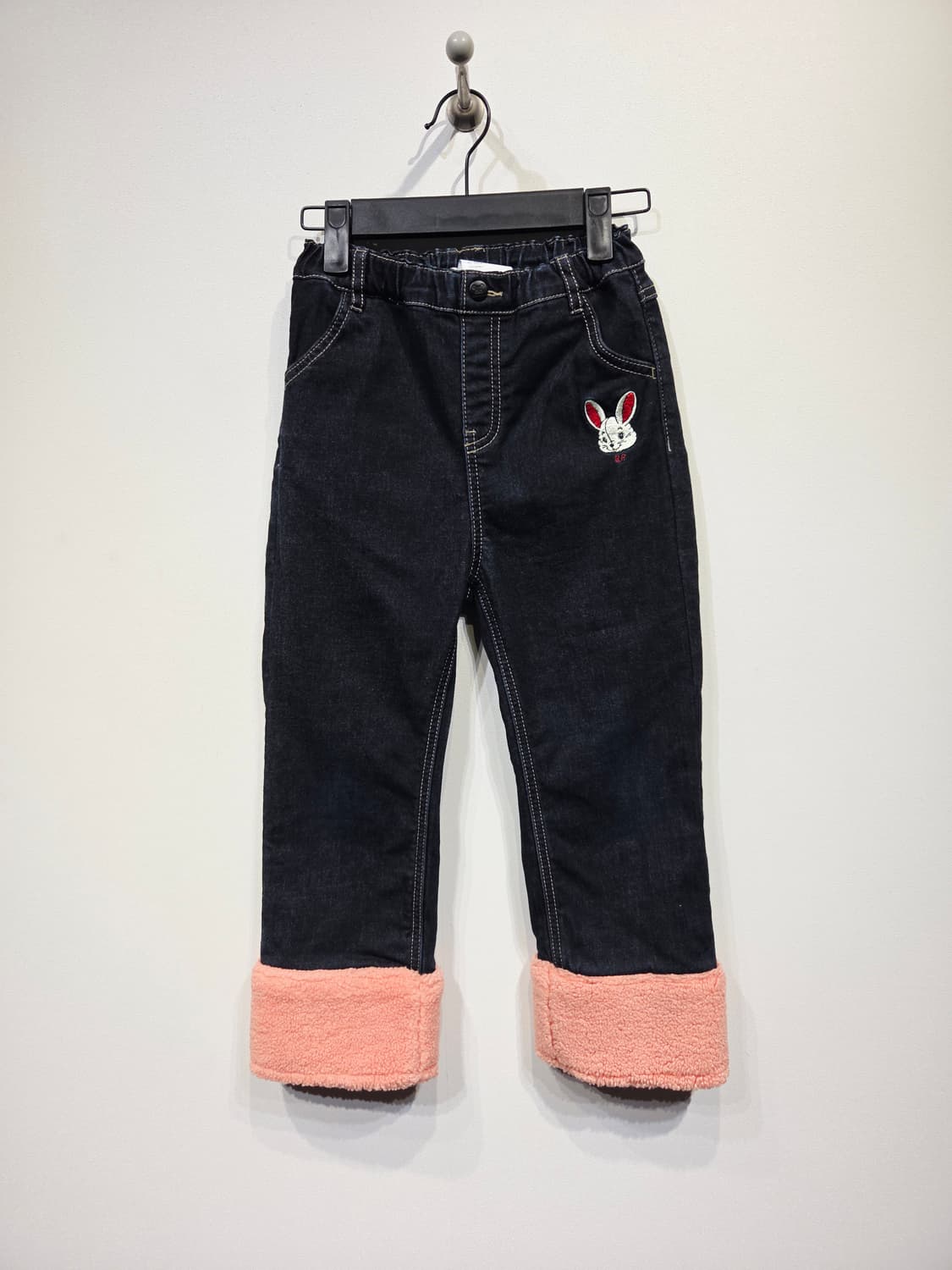 베베드피노(BEBE DE PINO) 로즈버니 롤업 기모 데님 팬츠 상품이미지1