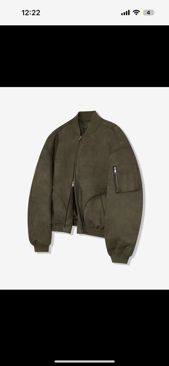 블루종 스웨이드 자켓 카키 상품이미지1