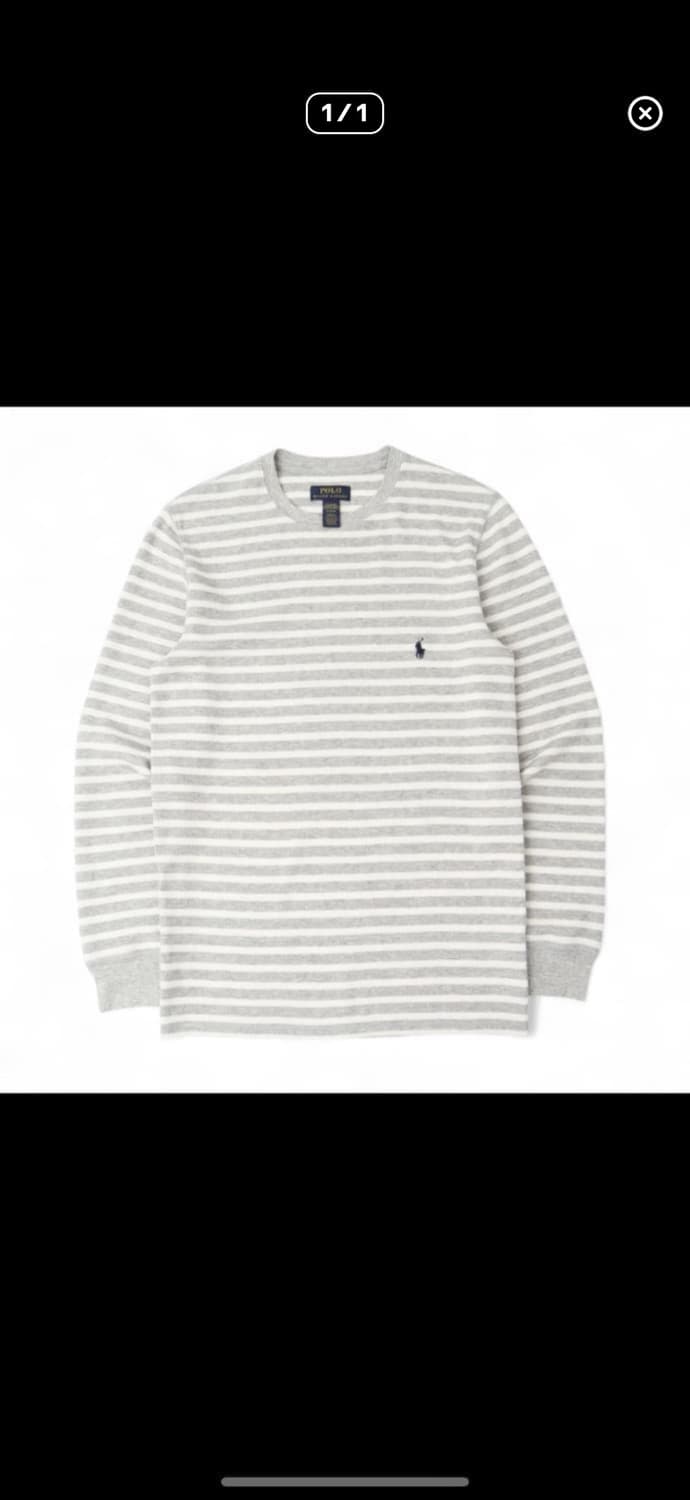 엄성현 폴로 와플 그레이 슬리브 티셔츠 상품이미지1