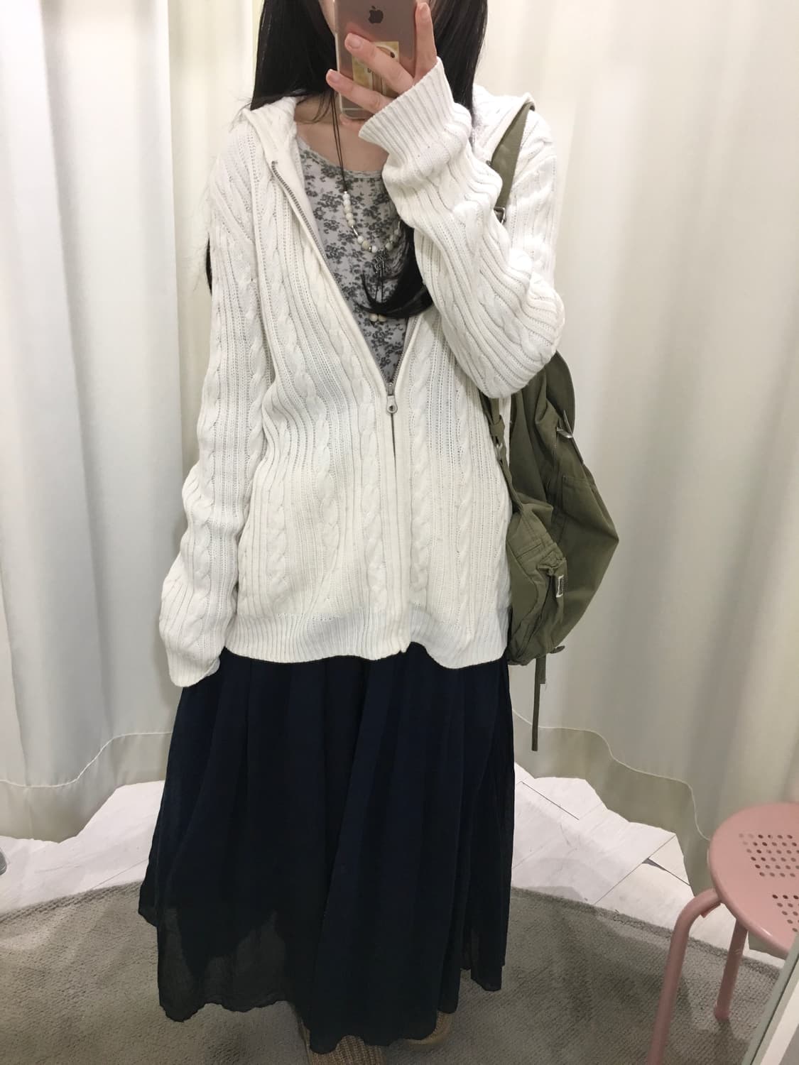 모리걸 아사면 밴딩 스커트 상품이미지2