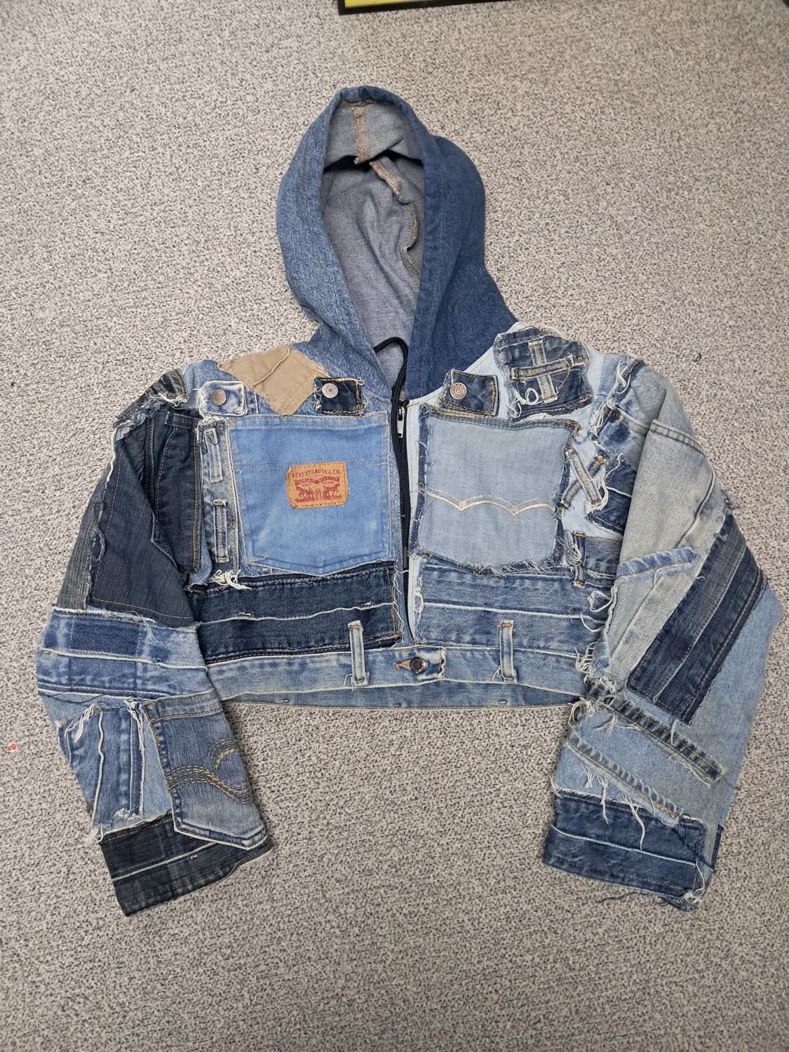 리바이스 데님패치워크 크롭자켓 상품이미지1