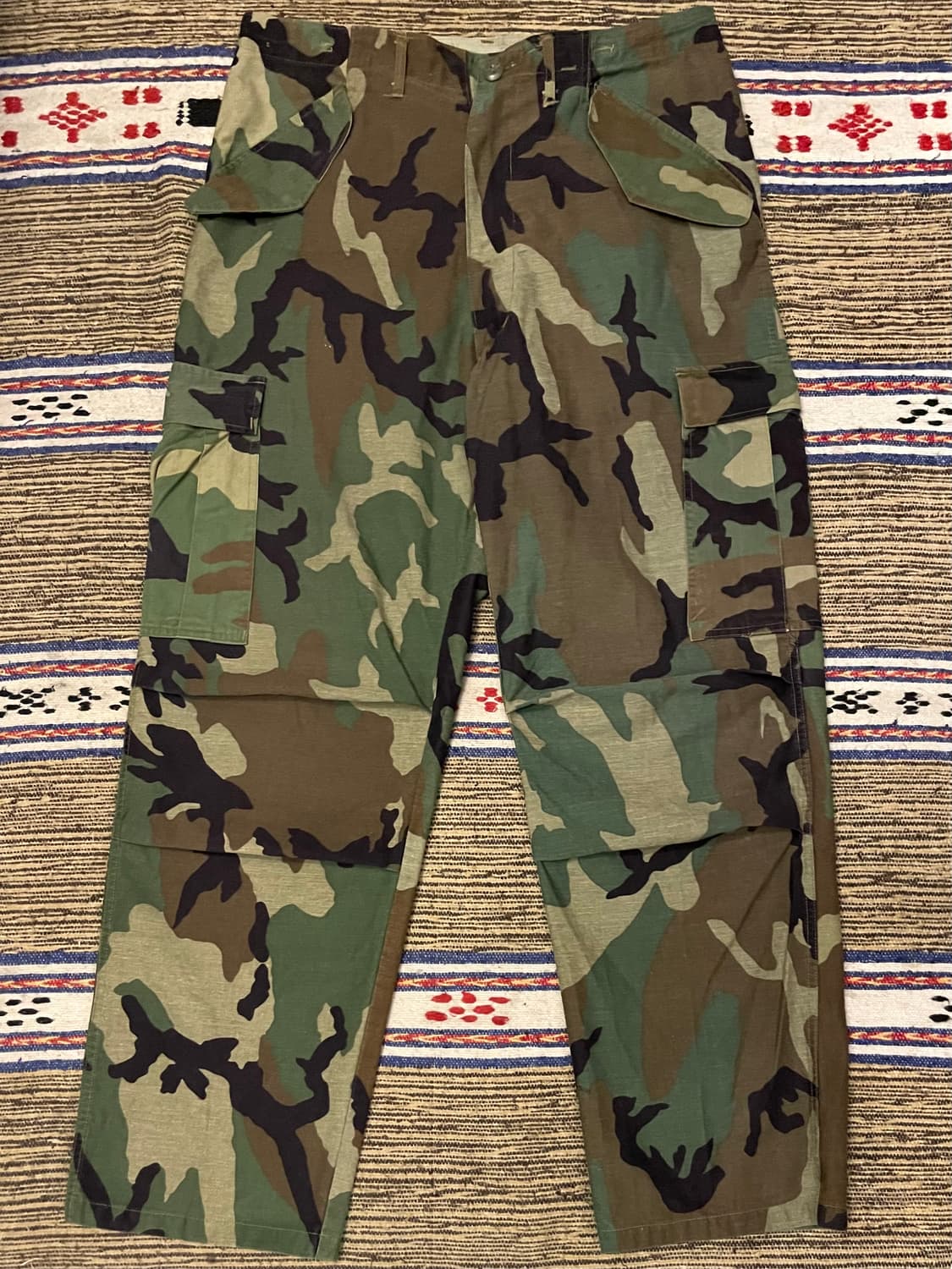 (M/R)80s US army 밀리터리 카모 우드랜드 카고팬츠 상품이미지1