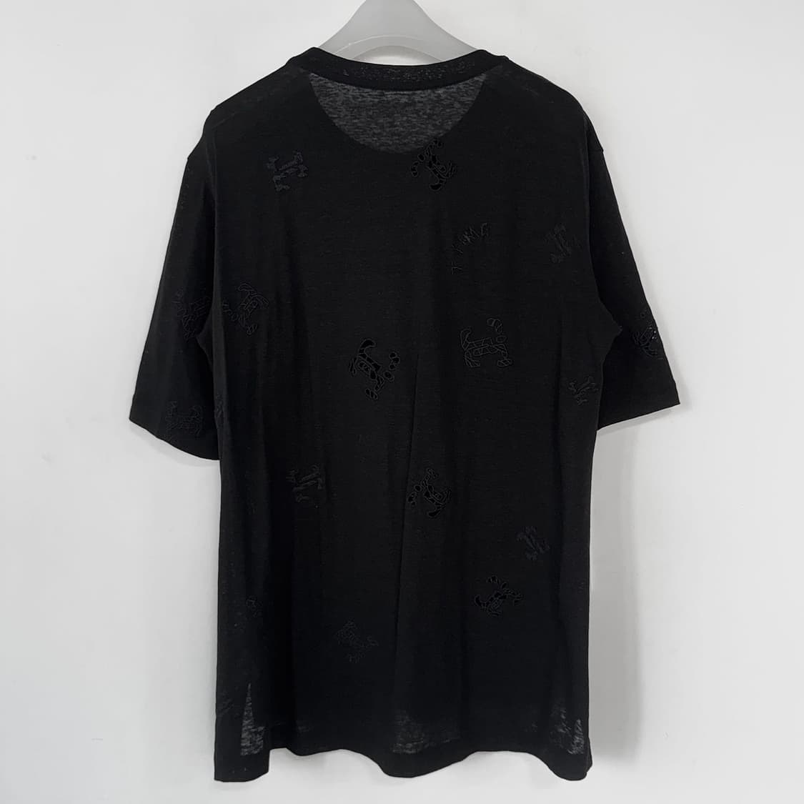 타임 TIME 아일렛 로고 린넨 반팔 티셔츠 상품이미지4