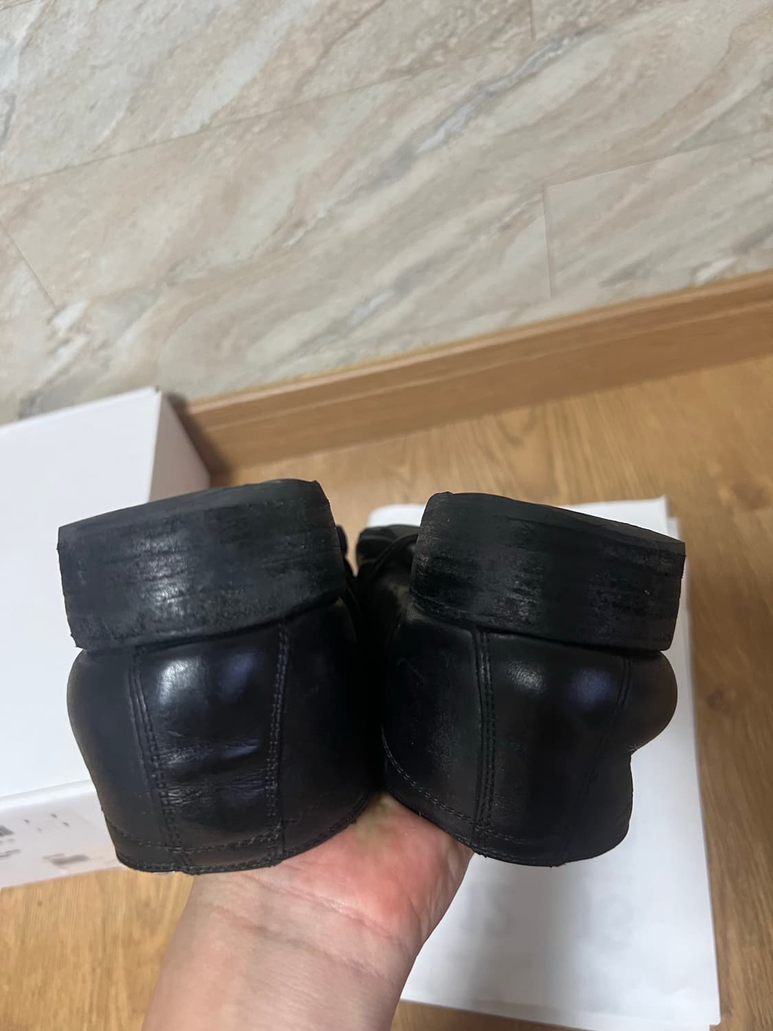 구이디 992 홀스 풀 그레인 더비 블랙 / 42 상품이미지5