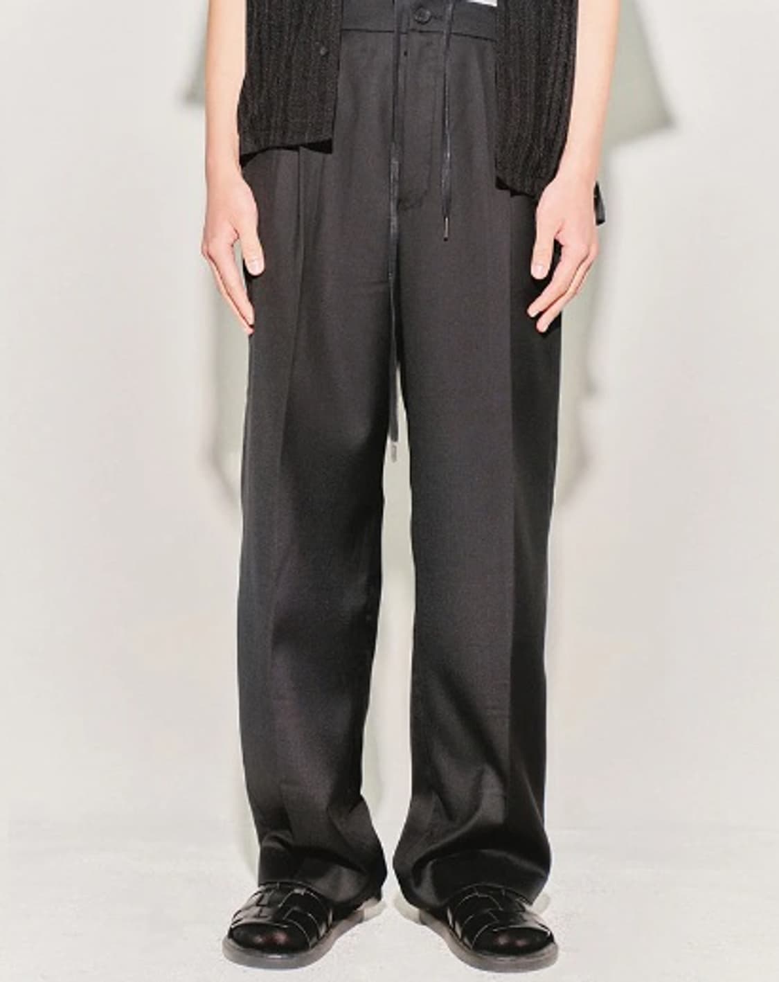 (새상품) 토니웩 tonywack 반밴딩 울슬랙스 바지 32~34 블랙 상품이미지4