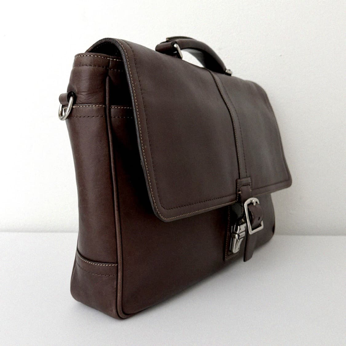 코치 버클 브리프케이스 다크브라운 크로스 서류가방 상품이미지5