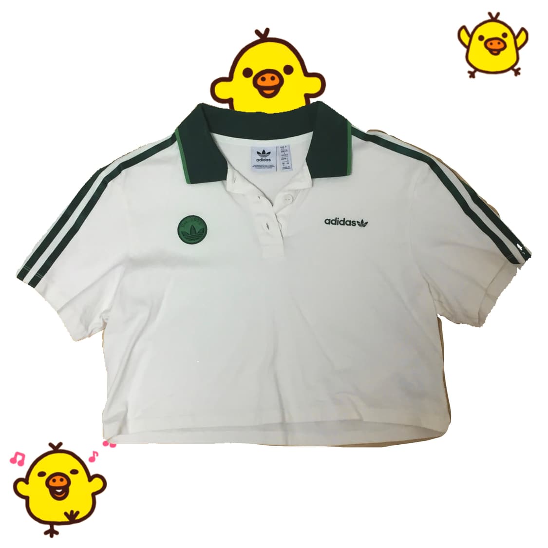 아디다스 루즈 크롭 폴로 셔츠 클라우드 화이트 상품이미지1