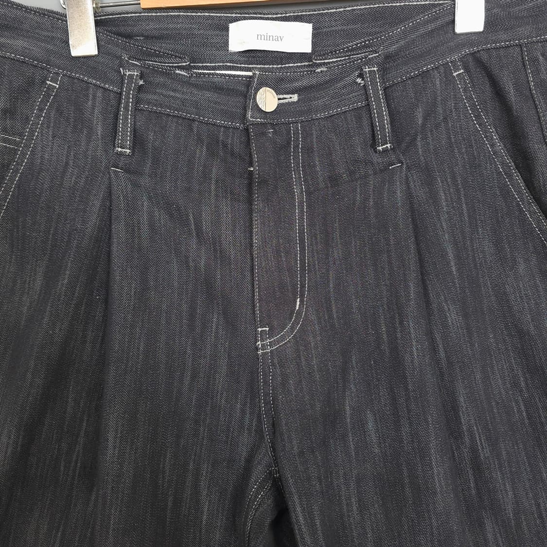 미나브 minav 원턱 카운터 데님팬츠 L 상품이미지3