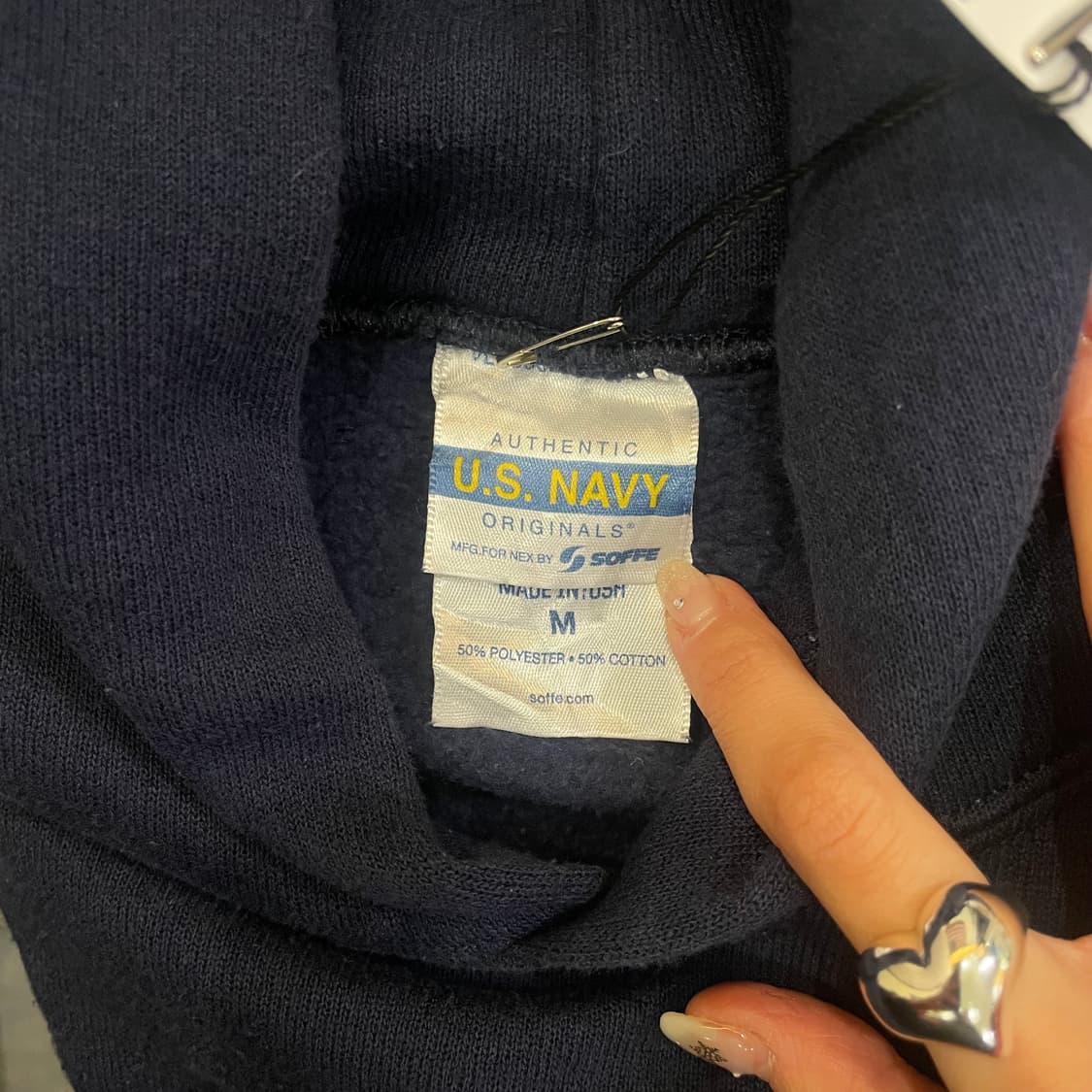 (M) USA Soffe NAVY 밀리터리 미해군 후드티 상품이미지6