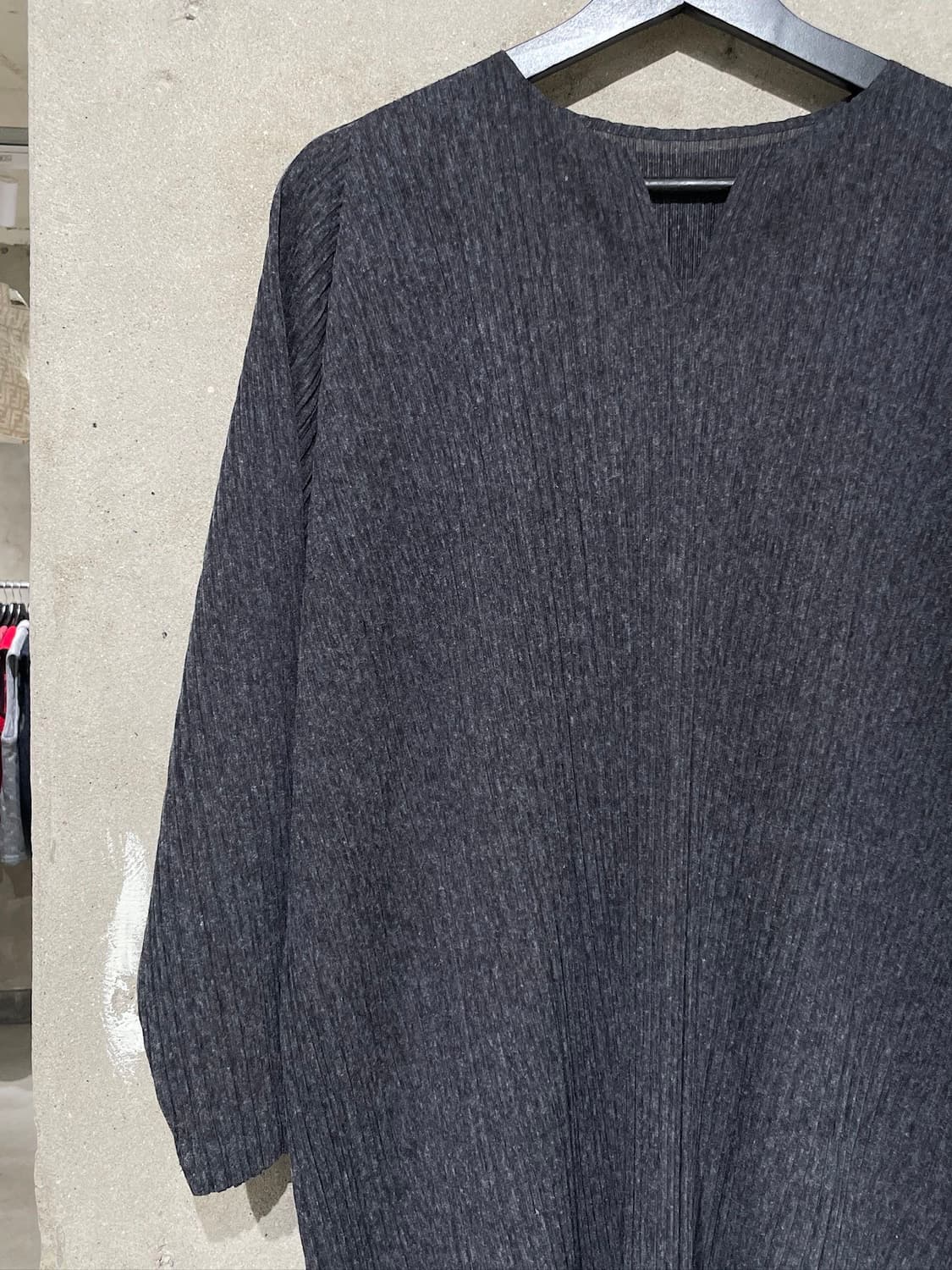 플리츠 플리즈 차콜 탑 원피스 상품이미지2