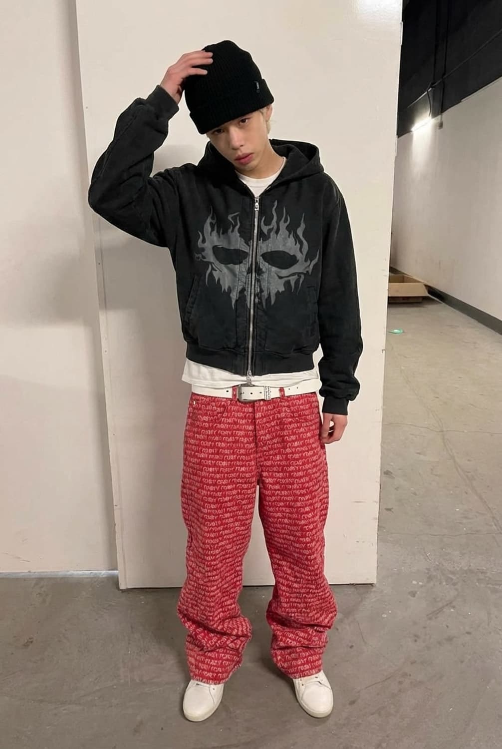 The Southern LAP 더블집업 유황염료 스컬 프린트 후디 XL 상품이미지1