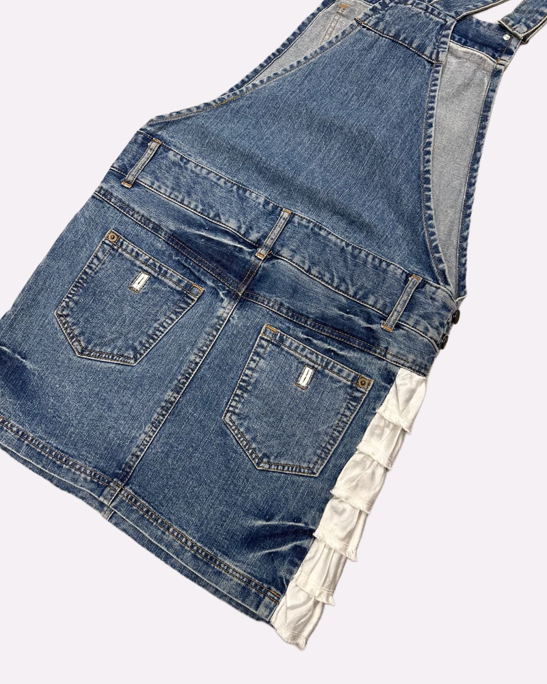 frill detail denim overall 상품이미지5