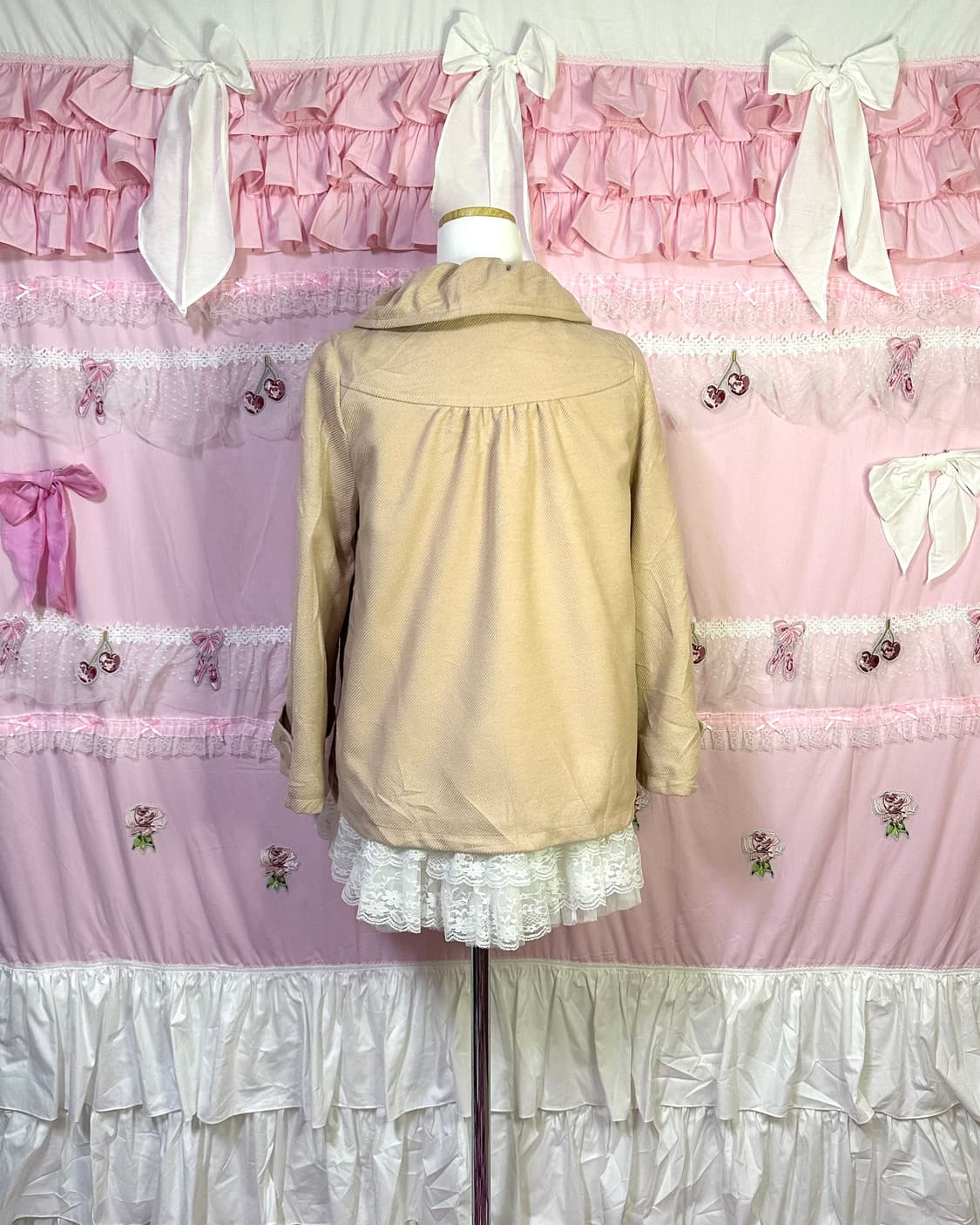 Pink oversized fit short coat 상품이미지4