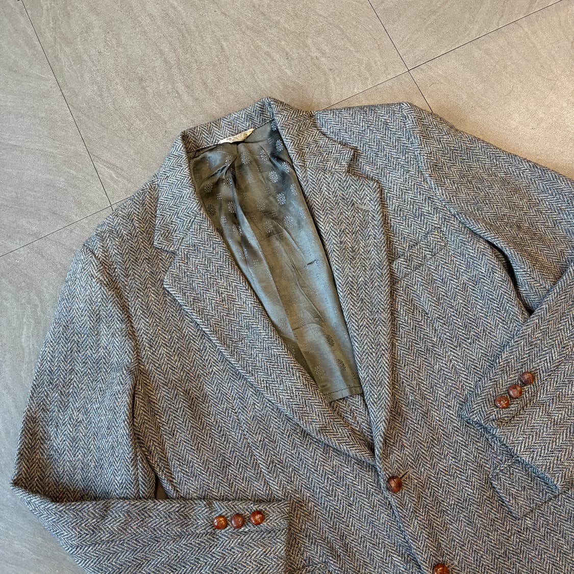 90s 90년대 미국 생산 해리스트위드 울 자켓 상품이미지2