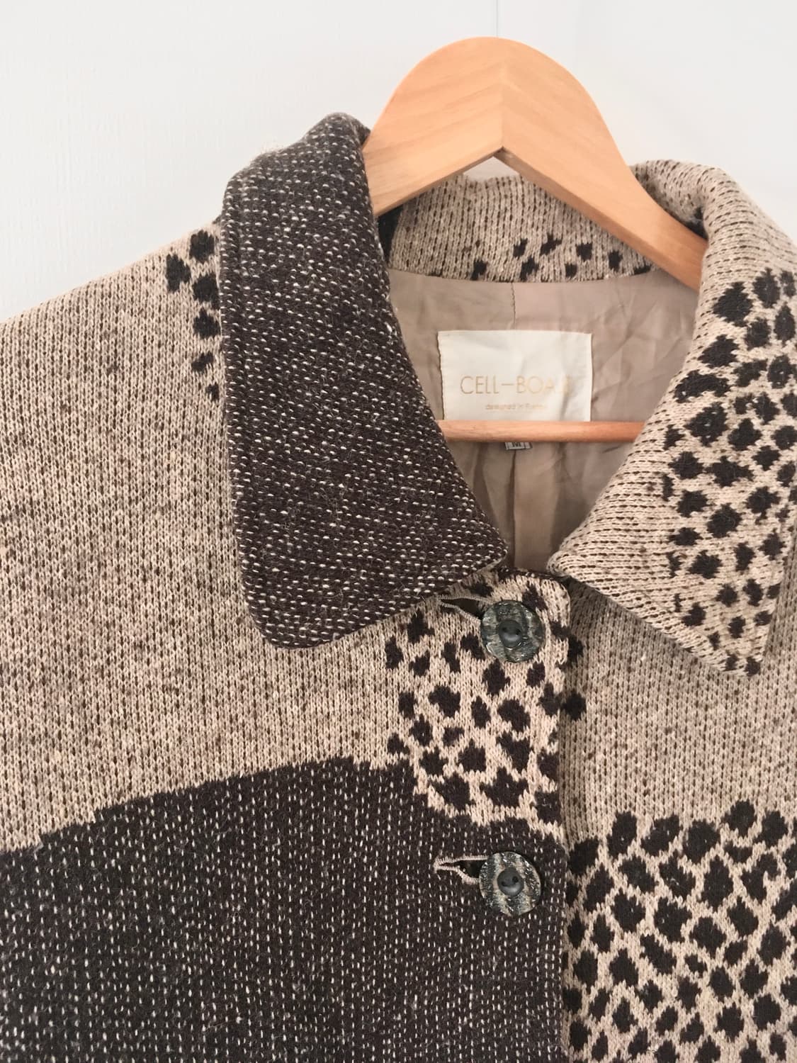 Animal pattern wool knit jacket 상품이미지6