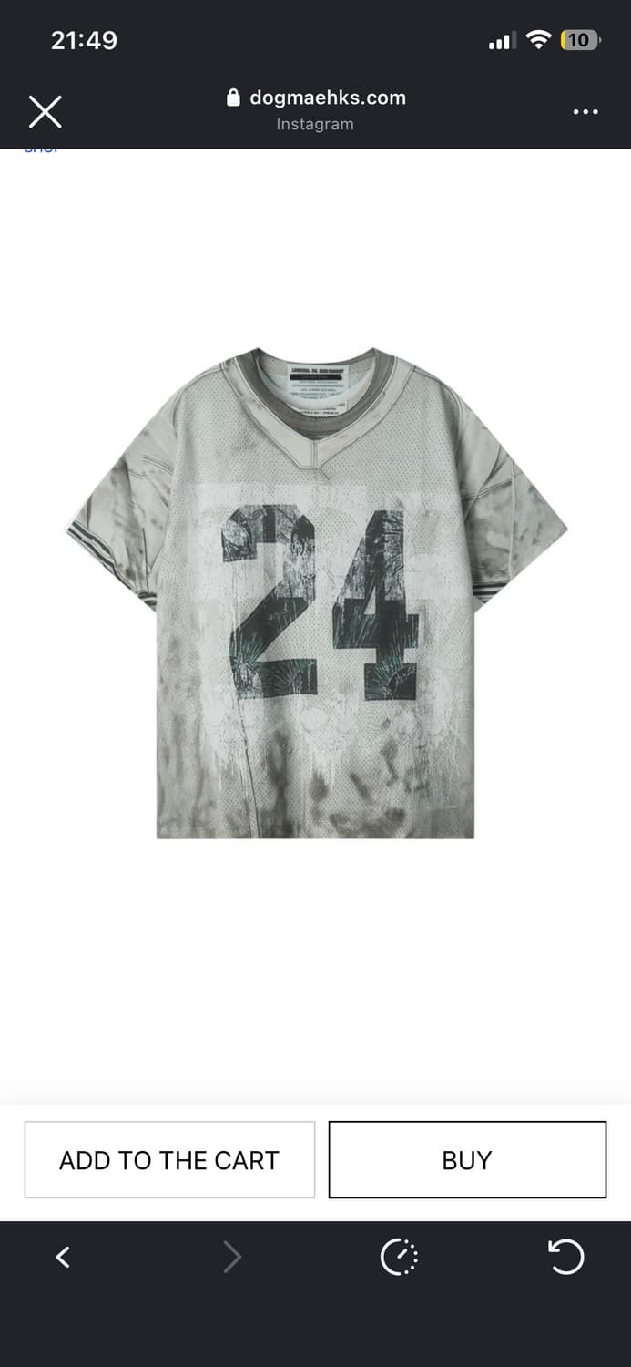 도그마엑스 오버사이즈 풋볼 져지 탑 그레이 상품이미지1