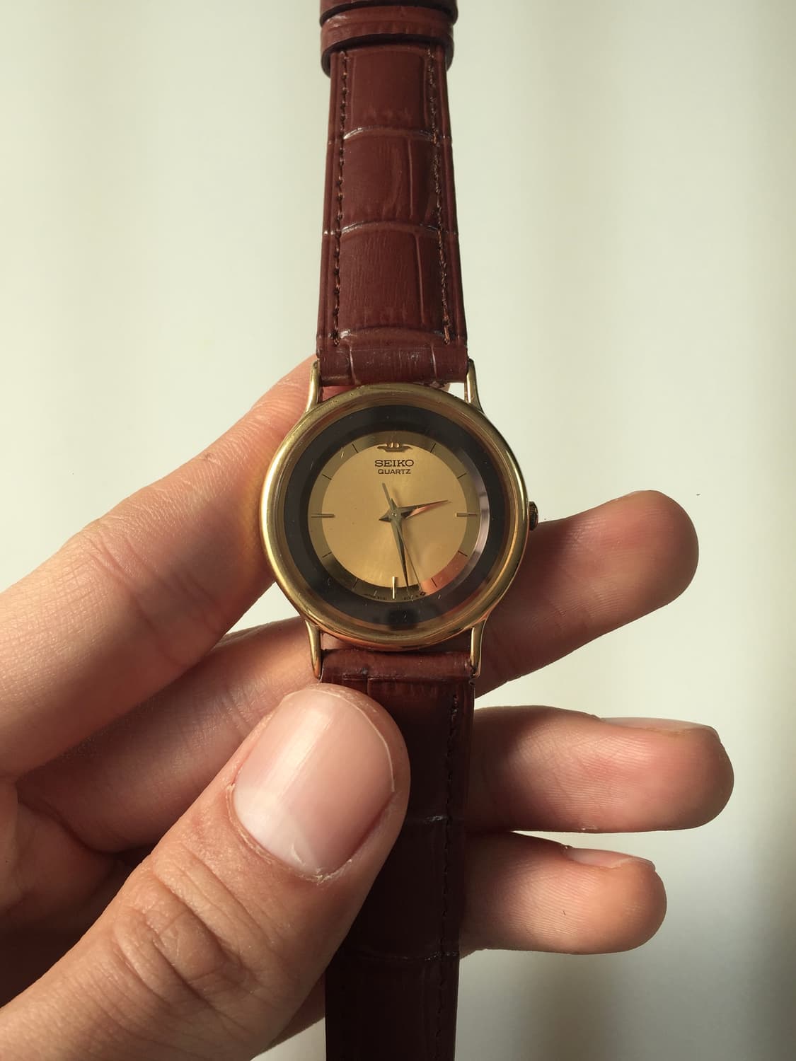 90s seiko gold-black combi quartz 상품이미지2