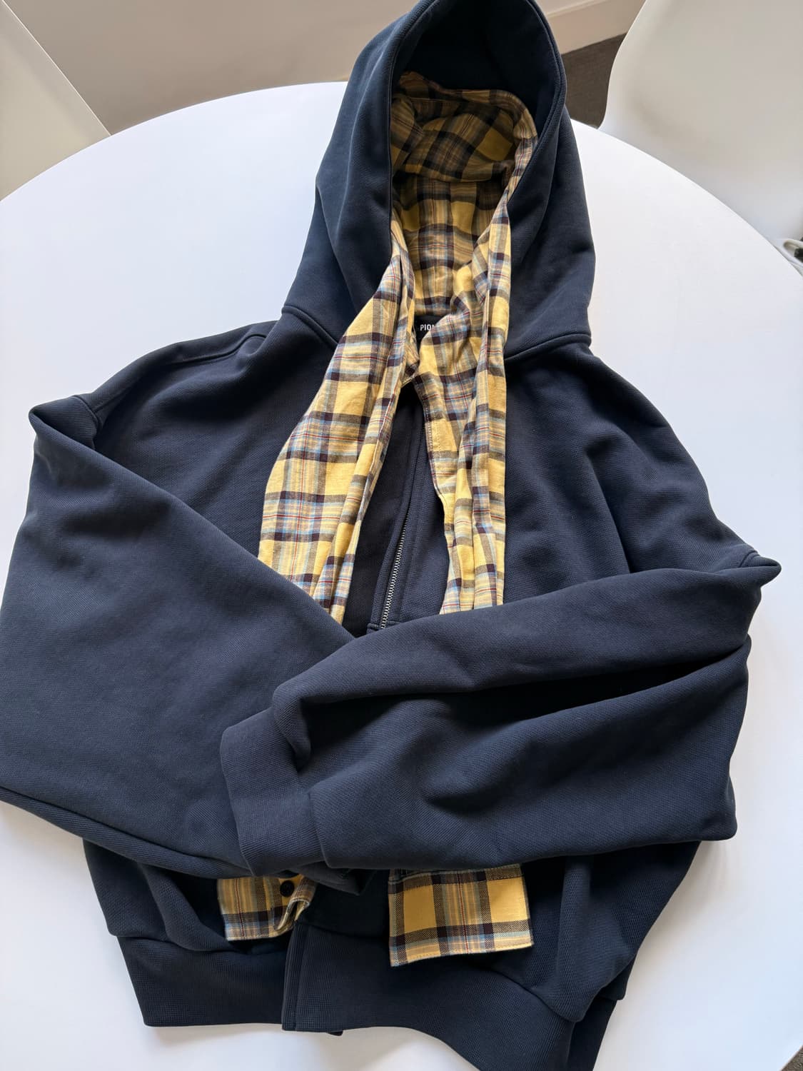 파이오니어스 체크셔츠 후드집업 상품이미지4