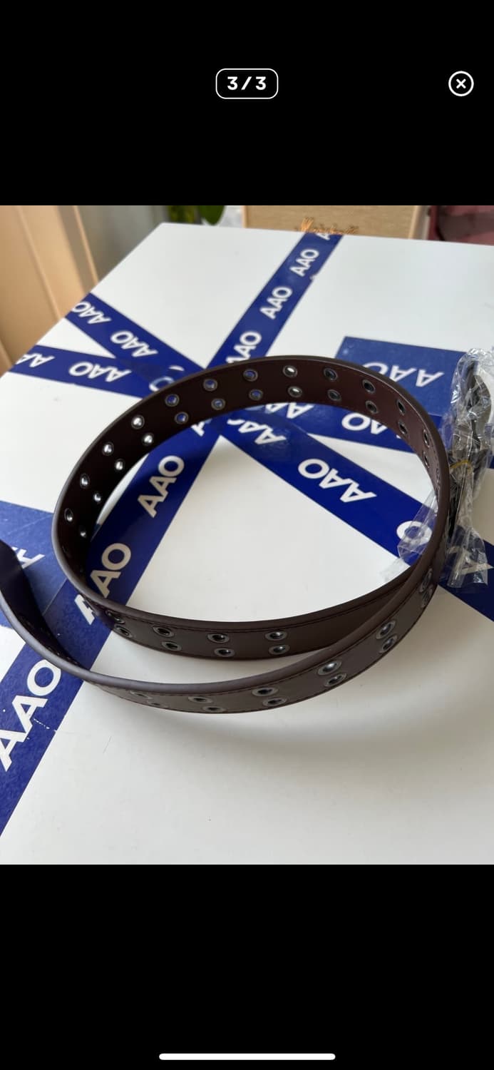 더블 아일릿 벨트 double eyelet belt brown 상품이미지3