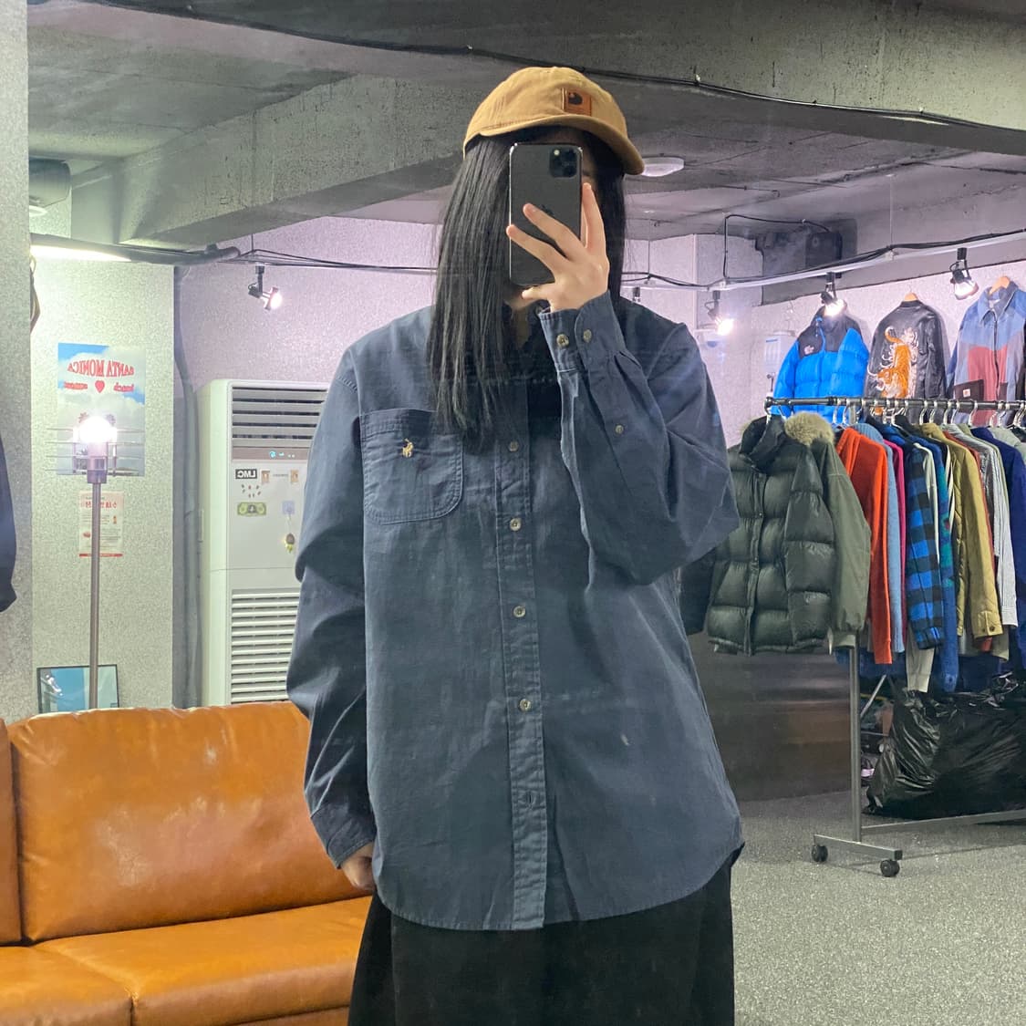 폴로 클래식핏 자수로고 딥네이비 셔츠 B3945 상품이미지1