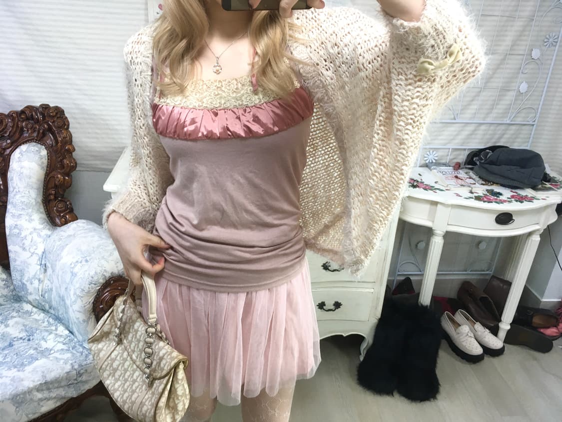 Lizlisa 리즈리사 리본 볼레로 가디건 상품이미지3