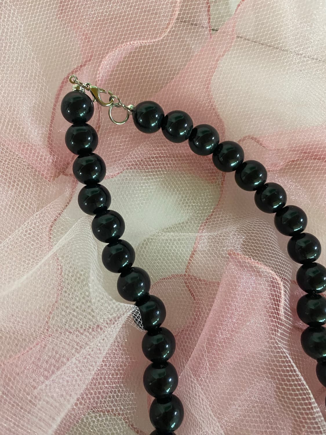블랙 비즈 목걸이  상품이미지5