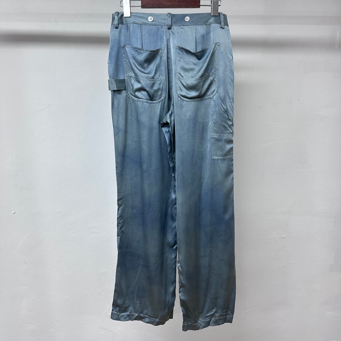 POLO 폴로 랄프로렌 블루 실크 100% 와이드팬츠 0사이즈 J33 상품이미지4